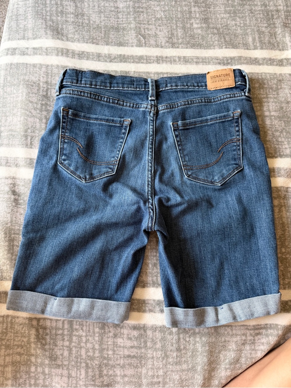 Levi Strauss Blue Denim Bermuda Girls 14 Shorts